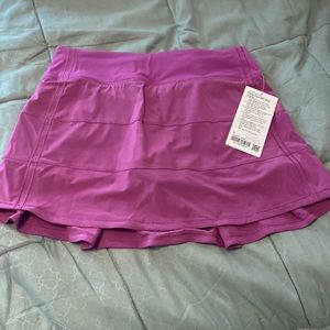 Lululemon Pace Rival MR Skirt Long sz 6 vivid plum